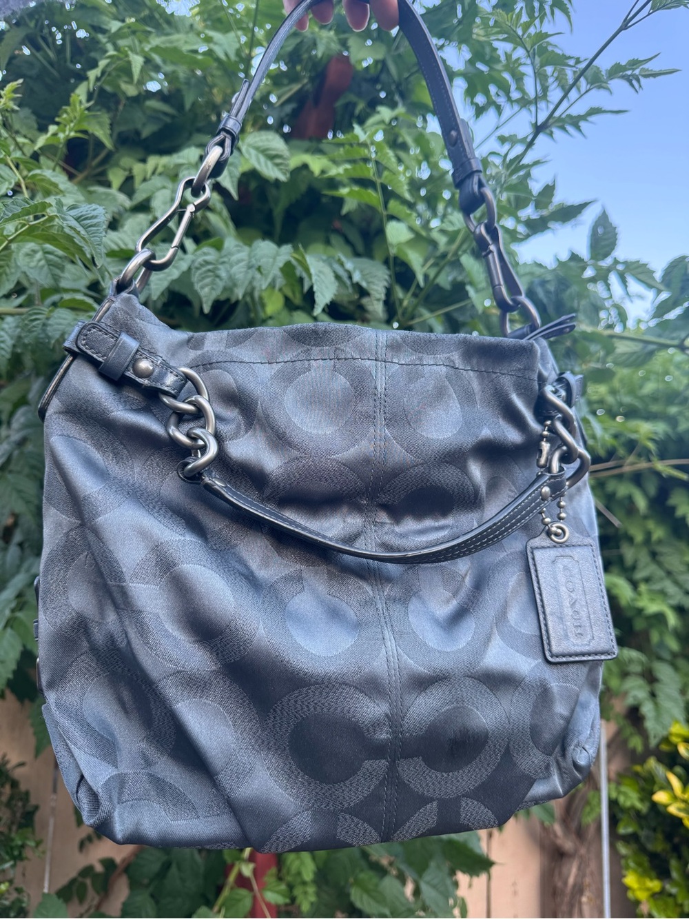 Coach Brooke Signature Sateen Op Art Hobo Bag